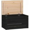 Boîte De Rangement Noir 59,5x36,5x33 Cm Bois Massif De Pin VidaXL -ATMOSPHERA || VIDAXL || Safavieh Soldes 80985814 1