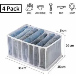 Boîte De Rangement Pour Jeans,4 Pièces Organisateur De Garde-robe,Rangements Boîtes De Jeans,Boîte Séparation Maille Tiroir à Vêtements, Pour Pantalons, Jeans, Pulls,T-Shirt,Pantalon,Chemises 9 Boîte De Rangement Pour Jeans,4 Pièces Organisateur De Garde-robe,Rangements Boîtes De Jeans,Boîte Séparation Maille Tiroir à Vêtements, Pour Pantalons, Jeans, Pulls,T-Shirt,Pantalon,Chemises -ATMOSPHERA || VIDAXL || Safavieh Soldes 81194196 3