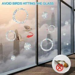 24pcs Autocollants De Fenêtre Anti-Collision Translucides Stickers Anti Collision Oiseaux Statique Stickers Vitres Fenetres Oiseaux Autocollants D'Alerte Anti-Collision Pour Fenêtre Et Porte En Verre -ATMOSPHERA || VIDAXL || Safavieh Soldes 81195614 3
