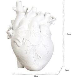 MINKUROW Vase Coeur Anatomique，Résine Pot De Fleur Sculpture Moderne Bureau Maison Chambre Ornements De Bureau -ATMOSPHERA || VIDAXL || Safavieh Soldes 81250350 4