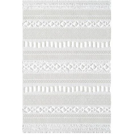 Tapis Lavable Berbère Crème Taupe Motifs Reliefs Aztèques 76x150 Cm M02 - TOUTAPIS 3 Tapis Lavable Berbère Crème Taupe Motifs Reliefs Aztèques 76x150 Cm M02 - TOUTAPIS