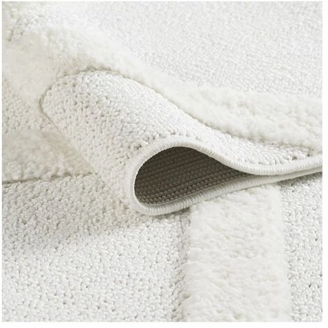 Tapis Berbère Blanc Cassé à Franges 120x170cm F710 - TOUTAPIS 5 Tapis Berbère Blanc Cassé à Franges 120x170cm F710 - TOUTAPIS – Image 3