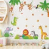 Stickers Muraux Animaux De La Jungle Autocollants Muraux Chocolatier Tropical Sticker Mural Singe Koala Pour Chambre De Bébé Pépinière D'enfant Décoration Murale De La Maison
