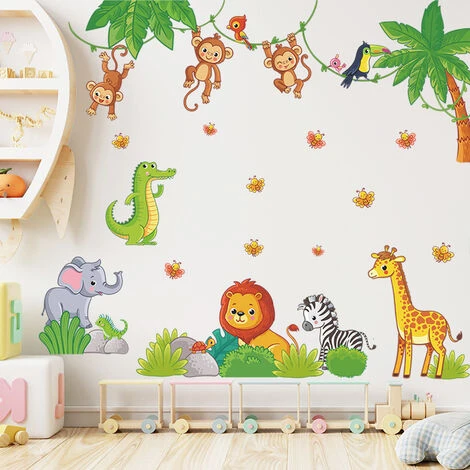 Stickers Muraux Animaux De La Jungle Autocollants Muraux Chocolatier Tropical Sticker Mural Singe Koala Pour Chambre De Bébé Pépinière D'enfant Décoration Murale De La Maison 3 Stickers Muraux Animaux De La Jungle Autocollants Muraux Chocolatier Tropical Sticker Mural Singe Koala Pour Chambre De Bébé Pépinière D'enfant Décoration Murale De La Maison