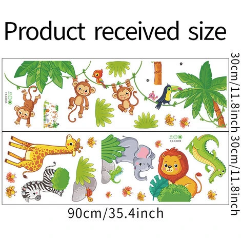 Stickers Muraux Animaux De La Jungle Autocollants Muraux Chocolatier Tropical Sticker Mural Singe Koala Pour Chambre De Bébé Pépinière D'enfant Décoration Murale De La Maison 4 Stickers Muraux Animaux De La Jungle Autocollants Muraux Chocolatier Tropical Sticker Mural Singe Koala Pour Chambre De Bébé Pépinière D'enfant Décoration Murale De La Maison – Image 2
