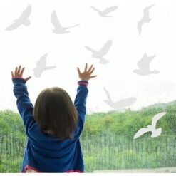 Autocollants D'Oiseau Anti-Collision Larges Autocollants De Fenêtre Pour Empêchement D’Impact D'Oiseau Autocollants Anti-Oiseaux Sur Porte Verre Autocollants Translucides/Poussiéreux -ATMOSPHERA || VIDAXL || Safavieh Soldes 81267332 5