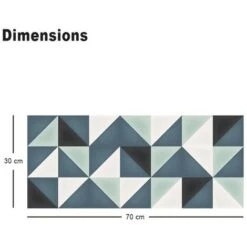 Bandeau PVC Lot De 2 : L 70cmxH 30cm Scandi Indigo -ATMOSPHERA || VIDAXL || Safavieh Soldes 81285172 3