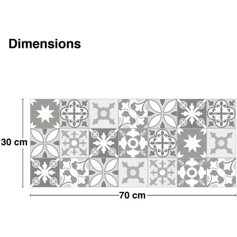 Bandeau PVC Lot De 2 : L 70cmxH 30cm Tendance Ciment Gris 5 Bandeau PVC Lot De 2 : L 70cmxH 30cm Tendance Ciment Gris – Image 3