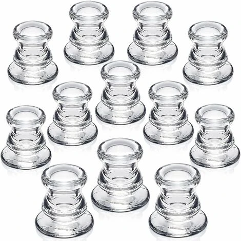 Bougeoirs En Vrac - 12PCS Bougeoirs Coniques Pour Centre De Table - Bougeoirs En Verre épais Pour Mariage, Fête Et Décoration De Festival 3 Bougeoirs En Vrac - 12PCS Bougeoirs Coniques Pour Centre De Table - Bougeoirs En Verre épais Pour Mariage, Fête Et Décoration De Festival