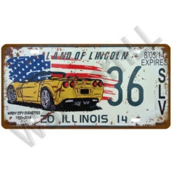 Affiche En Métal Vintage Avec Numéro De Voiture, Plaque D&39immatriculation, Décor Mural, Bar, Pub, Garage, Signes Et Plaques En étain, USA, Texas, New York, Californie,E0070