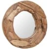 Miroir Décoratif Teck 60 Cm Rond VidaXL 2 Miroir Décoratif Teck 60 Cm Rond VidaXL -ATMOSPHERA || VIDAXL || Safavieh Soldes 8171593 1