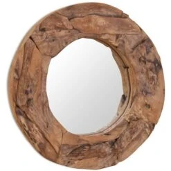 Miroir Décoratif Teck 60 Cm Rond VidaXL -ATMOSPHERA || VIDAXL || Safavieh Soldes 8171593 4