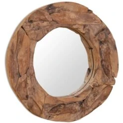 Miroir Décoratif Teck 60 Cm Rond VidaXL -ATMOSPHERA || VIDAXL || Safavieh Soldes 8171593 5