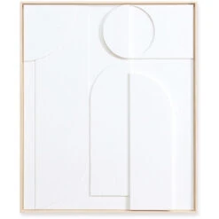 Cadre 77x92 Wabi Home Couleur Blanche Et Texture De Cadre En Bois Similaire Au Grain Design Unique