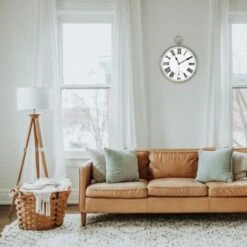 Horloge Murale Gousset Vintage Ø 30 Cm - Grands Chiffres Romains - Radio-pilotée - Or -ATMOSPHERA || VIDAXL || Safavieh Soldes 81923152 5