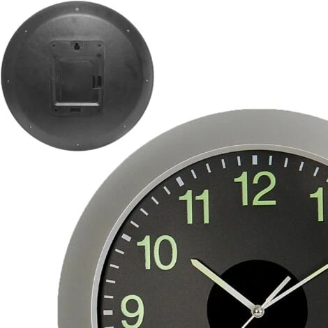 FISHTEC Horloge Murale Solaire - Grands Chiffres Phosphorescents - Ø 30 Cm 6 FISHTEC Horloge Murale Solaire - Grands Chiffres Phosphorescents - Ø 30 Cm – Image 4