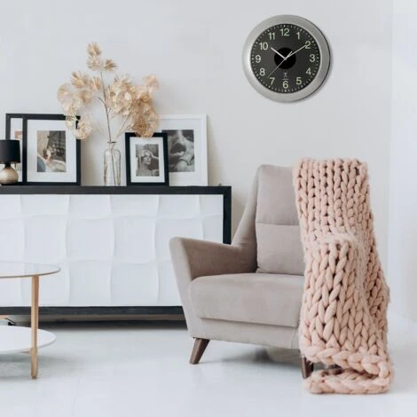 FISHTEC Horloge Murale Solaire - Grands Chiffres Phosphorescents - Ø 30 Cm 7 FISHTEC Horloge Murale Solaire - Grands Chiffres Phosphorescents - Ø 30 Cm – Image 5