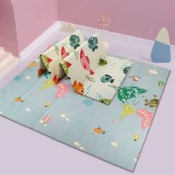 Tapis De Jeu Bébé Réversible 200x180cm, Tapis D'éveil Enfant Pliable Imperméable Double Face, Matériau XPE Non Toxique -ATMOSPHERA || VIDAXL || Safavieh Soldes 82050684 4