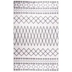 Tapis Antidérapante - Moderne Tapis Lavable Antidérapant 80x150 Cm Noir Et Blanc Pour Salon FR1829
