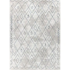 SURYA Tapis De Salon à Poils Courts Et Doux Berbère Ethnique Blanc Et Bleu 200x275 Cm 8 SURYA Tapis De Salon à Poils Courts Et Doux Berbère Ethnique Blanc Et Bleu 200x275 Cm -ATMOSPHERA || VIDAXL || Safavieh Soldes 82427181 2