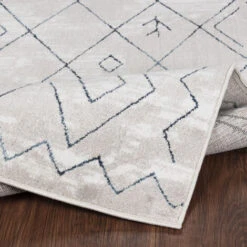 SURYA Tapis De Salon à Poils Courts Et Doux Berbère Ethnique Blanc Et Bleu 200x275 Cm 10 SURYA Tapis De Salon à Poils Courts Et Doux Berbère Ethnique Blanc Et Bleu 200x275 Cm -ATMOSPHERA || VIDAXL || Safavieh Soldes 82427181 4