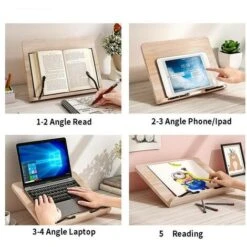 Support En Bois Réglable Pour La Lecture, Support Pliant Pour Livres, Tablette, Organisateur De Bureau Pour Salle D'étude à Domicile, 10 Support En Bois Réglable Pour La Lecture, Support Pliant Pour Livres, Tablette, Organisateur De Bureau Pour Salle D'étude à Domicile, -ATMOSPHERA || VIDAXL || Safavieh Soldes 83359230 5