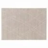 Tapis Rectangulaire Motif Berbère Gris Clair 120 X 170 Cm