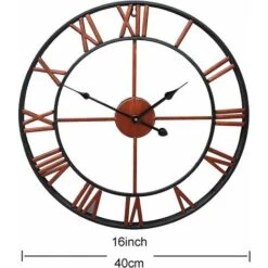 Horloge De Jardin Horloge Murale De Jardin En Plein Air Grande Horloge De Jardin En Chiffres Romains Horloge Extérieure En Fer Horloge Extérieure,40cm/16inch -ATMOSPHERA || VIDAXL || Safavieh Soldes 83757440 5