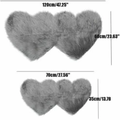 Tapis De Sol Double Coeur Laine Artificielle Peau De Mouton Solide Salon Sol Tapis Chambre Fourrure Canapé Sol60x120cm Blanc -ATMOSPHERA || VIDAXL || Safavieh Soldes 83759694 2