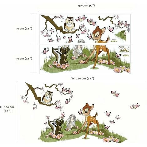 Stickers Muraux Animaux Foret Autocollant Mural Bambi Jungle Amovible Deco Stickers Chambre Bébé Enfant Decoration 7 Stickers Muraux Animaux Foret Autocollant Mural Bambi Jungle Amovible Deco Stickers Chambre Bébé Enfant Decoration – Image 5