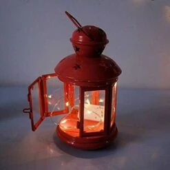 Chandelier Lanterne à Vent Noël Vent Simple Verre En Fer Forgé Lanterne Coupe-Vent Décoration De Mariage Porte-Bougie Bougie Convient Pour La Décoration De La Maison -ATMOSPHERA || VIDAXL || Safavieh Soldes 84052859 5