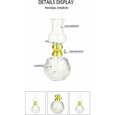 Lanterne à Kérosène En Pot à Huile - Lampes-tempête D'intérieur Classiques (7 Po) 6 Lanterne à Kérosène En Pot à Huile - Lampes-tempête D'intérieur Classiques (7 Po) – Image 4
