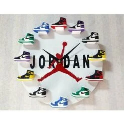 Horloge Murale 3d Modèle De Chaussure 3d Meubles De Bureau à Domicile Sports Nba Basket-ball Basket-ball, Fond Noir, Motif Blanc -ATMOSPHERA || VIDAXL || Safavieh Soldes 84056915 2