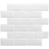 Lot De 10 Pièces,Carrelage Autocollant Métro Blanc,Crédence Adhésive Cuisine Salle De Bains,Papier Adhesif En Vinyle 3d Brique,30x30cm -ATMOSPHERA || VIDAXL || Safavieh Soldes 84061611 1