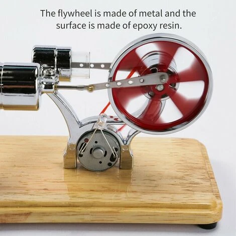 Kit De Moteur Stirling Générateur D'électricité Modèle De Moteur à Air Chaud Modèle De Générateur Physique Avec Lumière LED Conception De Volant D'inertie Expérience Scientifique Base En Bois Bricolag 5 Kit De Moteur Stirling Générateur D'électricité Modèle De Moteur à Air Chaud Modèle De Générateur Physique Avec Lumière LED Conception De Volant D'inertie Expérience Scientifique Base En Bois Bricolag – Image 3