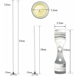 200 Pièces Mèches Bougies, Mèches Pré Ciré En Coton Naturel 100pcs 10 Cm Et 100pcs 15 Cm, Avec 2 Pièce Le Support Fixe Mèche Inoxydable, 3 Sachets Colorants Bougie(15g) Pour La Fabrication De Bougie,S 9 200 Pièces Mèches Bougies, Mèches Pré Ciré En Coton Naturel 100pcs 10 Cm Et 100pcs 15 Cm, Avec 2 Pièce Le Support Fixe Mèche Inoxydable, 3 Sachets Colorants Bougie(15g) Pour La Fabrication De Bougie,S -ATMOSPHERA || VIDAXL || Safavieh Soldes 85354936 3