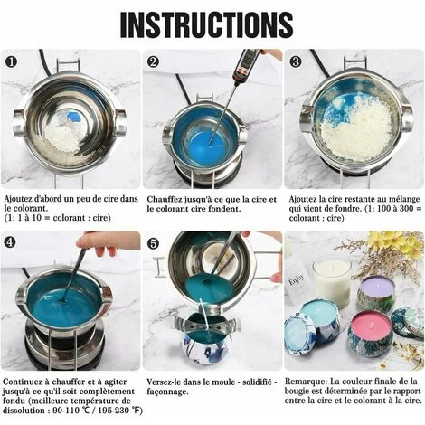 200 Pièces Mèches Bougies, Mèches Pré Ciré En Coton Naturel 100pcs 10 Cm Et 100pcs 15 Cm, Avec 2 Pièce Le Support Fixe Mèche Inoxydable, 3 Sachets Colorants Bougie(15g) Pour La Fabrication De Bougie,S 7 200 Pièces Mèches Bougies, Mèches Pré Ciré En Coton Naturel 100pcs 10 Cm Et 100pcs 15 Cm, Avec 2 Pièce Le Support Fixe Mèche Inoxydable, 3 Sachets Colorants Bougie(15g) Pour La Fabrication De Bougie,S – Image 5