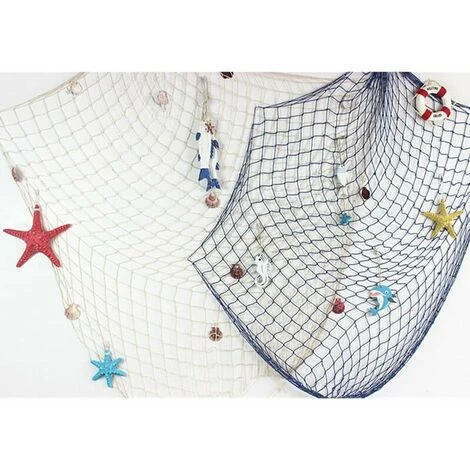 Filet De Pêche Décoratif. Style Plage Et Bord De Mer. Décoration Murale Avec Coquillages. Décoration De Porte De Style Méditerranéen. Autocollants De Style Nautique 7 Filet De Pêche Décoratif. Style Plage Et Bord De Mer. Décoration Murale Avec Coquillages. Décoration De Porte De Style Méditerranéen. Autocollants De Style Nautique – Image 5