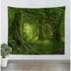 Tapisserie Tenture Murale Psychédélique Arbre Forêt Tapis Tissu Drap Mural Décoration Murale Maison Salon Chambre Dortoir Bohème Nature Paysage Avec Courte Peluche Tissu Doux (200 X 150 Cm) -ATMOSPHERA || VIDAXL || Safavieh Soldes 85565173 1