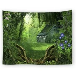 Chambre à Coucher Salon Décoration Murale Tissu Forêt Impression Tapisserie (150X100cm) -ATMOSPHERA || VIDAXL || Safavieh Soldes 85796346 2