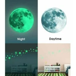 30cm Lune + 27 Pièces D'étoiles Lumineuses Lune étoiles Dot Stickers Muraux Créatifs Fluorescents Autocollants Muraux Autocollants De Décoration De Chambre D'enfants 9 30cm Lune + 27 Pièces D'étoiles Lumineuses Lune étoiles Dot Stickers Muraux Créatifs Fluorescents Autocollants Muraux Autocollants De Décoration De Chambre D'enfants -ATMOSPHERA || VIDAXL || Safavieh Soldes 85798580 3