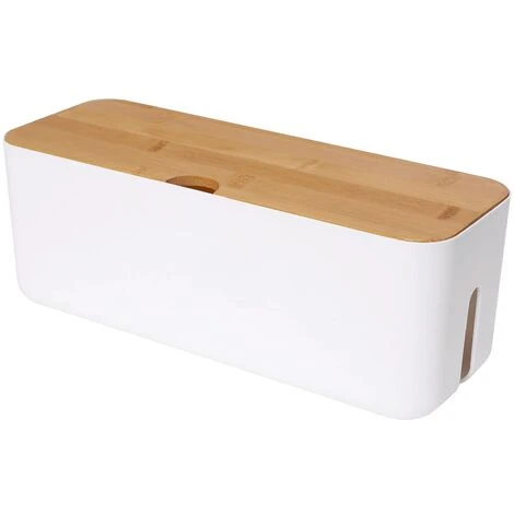 Boîte De Gestion De Câbles Pour Rallonge De Cordon - Protection Contre Les Surtensions - Protection Contre Les Surtensions - Cache-cache - Pour Bureau, Maison, Bureau, Cuisine Small Blanc 3 Boîte De Gestion De Câbles Pour Rallonge De Cordon - Protection Contre Les Surtensions - Protection Contre Les Surtensions - Cache-cache - Pour Bureau, Maison, Bureau, Cuisine Small Blanc