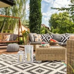 Rebecca Mobili Lot De 2 Grands Bougeoirs En Métal PVC Blanc Pour Maison Jardin -ATMOSPHERA || VIDAXL || Safavieh Soldes 86539162 3