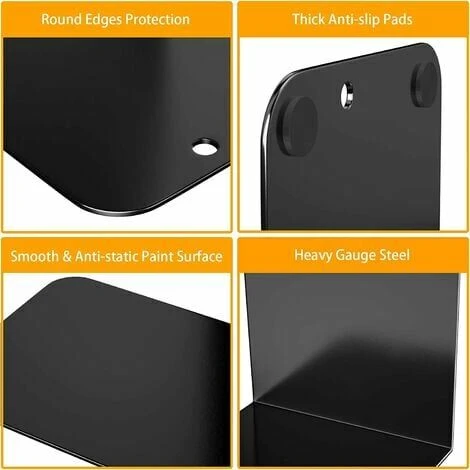 Serre-livres, Serre-livres En Métal Noir Pour Livres Lourds, (2pcs, 5.3x7.8x4) 6 Serre-livres, Serre-livres En Métal Noir Pour Livres Lourds, (2pcs, 5.3x7.8x4) – Image 4