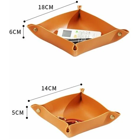 Plateau En Cuir De Différentes Tailles, Vide Poche En Cuir, Plateau Rectangulaire Classique En Cuir, Plateau De Rangement Pour Monnaie, Clé, Portefeuille Et Accessoire 2 Pièces, Ensoleillé 4 Plateau En Cuir De Différentes Tailles, Vide Poche En Cuir, Plateau Rectangulaire Classique En Cuir, Plateau De Rangement Pour Monnaie, Clé, Portefeuille Et Accessoire 2 Pièces, Ensoleillé – Image 2