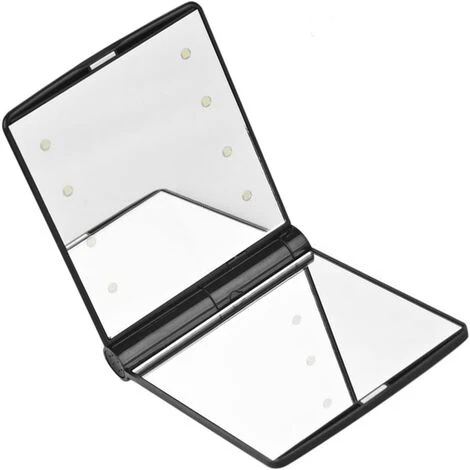 Voyage De Miroir De Vanité De Beauté De Retournement Cosmétique De Maquillage Illuminé Pliable De Lumière De LED 4 Voyage De Miroir De Vanité De Beauté De Retournement Cosmétique De Maquillage Illuminé Pliable De Lumière De LED – Image 2