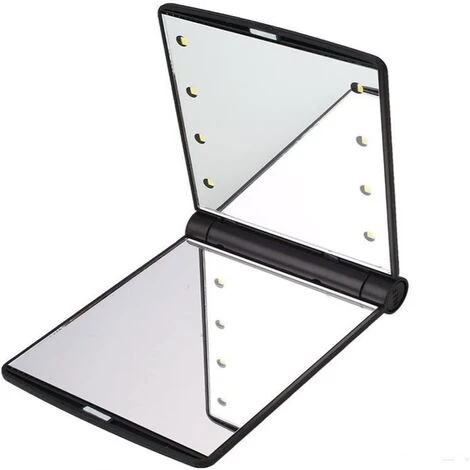 Voyage De Miroir De Vanité De Beauté De Retournement Cosmétique De Maquillage Illuminé Pliable De Lumière De LED 7 Voyage De Miroir De Vanité De Beauté De Retournement Cosmétique De Maquillage Illuminé Pliable De Lumière De LED – Image 5
