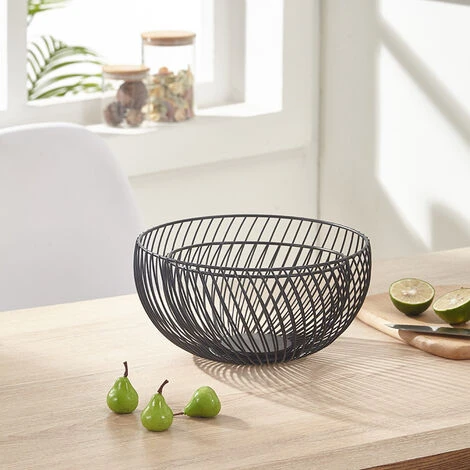 SVKBJROY Corbeille à Fruits Fer Métallique Noir Corbeille De Fruits Mode Noir Fil Fer Noir Corbeille Ajourée Pour Ménage Collations Aux Fruits Légumes Pain 26 X 26 X 13cm 5 SVKBJROY Corbeille à Fruits Fer Métallique Noir Corbeille De Fruits Mode Noir Fil Fer Noir Corbeille Ajourée Pour Ménage Collations Aux Fruits Légumes Pain 26 X 26 X 13cm – Image 3