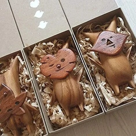 Statue Korok, Famille Korok En Bois, Cadeau Artisanal Pour Amateur De Jeu Zelda Breath Of The Wild, Marionnette Jouet Décoration Artisanale,3 Pratique 4 Statue Korok, Famille Korok En Bois, Cadeau Artisanal Pour Amateur De Jeu Zelda Breath Of The Wild, Marionnette Jouet Décoration Artisanale,3 Pratique – Image 2