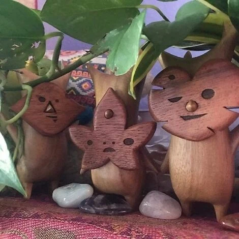 Statue Korok, Famille Korok En Bois, Cadeau Artisanal Pour Amateur De Jeu Zelda Breath Of The Wild, Marionnette Jouet Décoration Artisanale,3 Pratique 5 Statue Korok, Famille Korok En Bois, Cadeau Artisanal Pour Amateur De Jeu Zelda Breath Of The Wild, Marionnette Jouet Décoration Artisanale,3 Pratique – Image 3